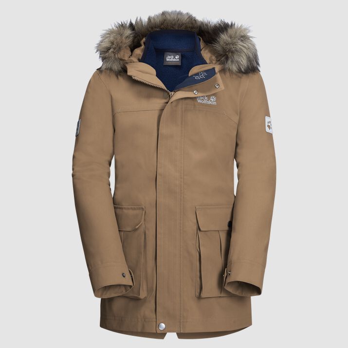 Parka Jack Wolfskin Elk Island 3in1 Niños Marrom Mexico-9358476